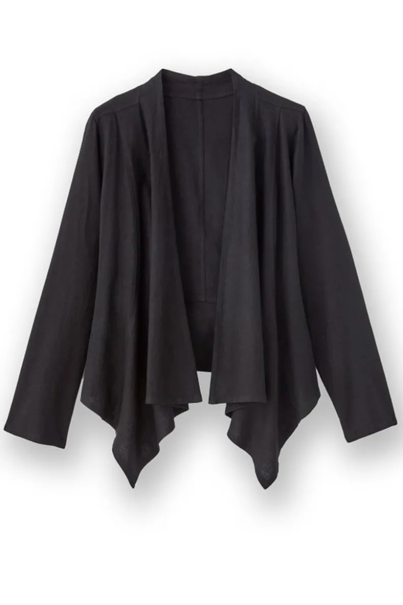 Sale Soft Surroundings Alicante Linen Blend Topper Black