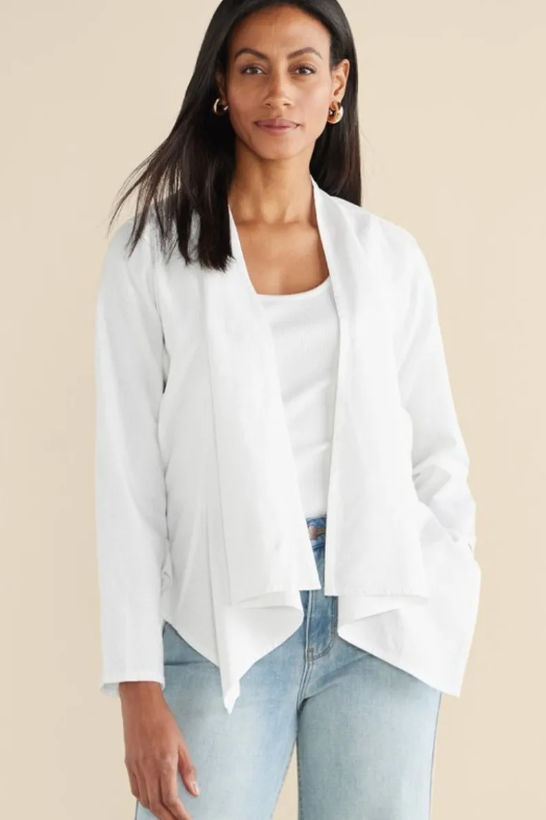 Sale Soft Surroundings Alicante Linen Blend Topper Black