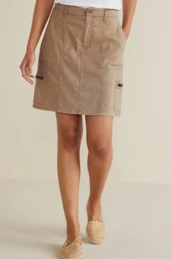 New Soft Surroundings Antigua Utility Skort Sesame
