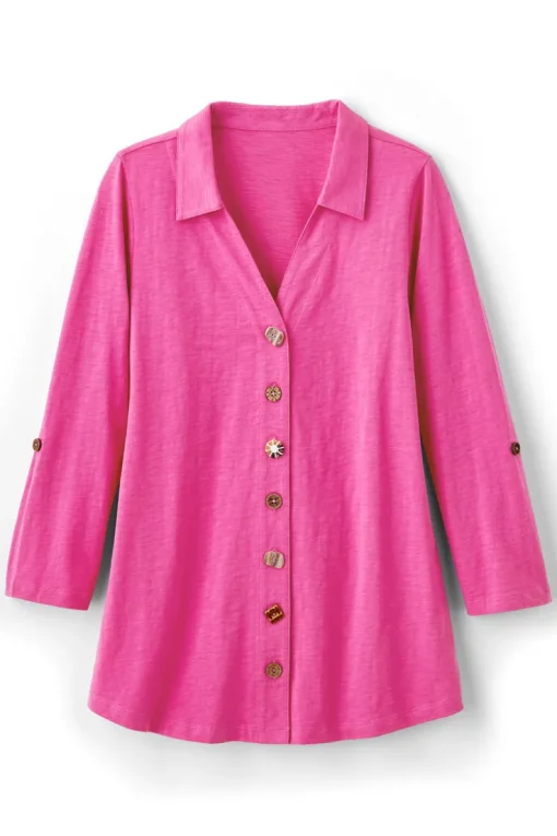 Outlet Soft Surroundings Danielle 3/4 Sleeve Tunic