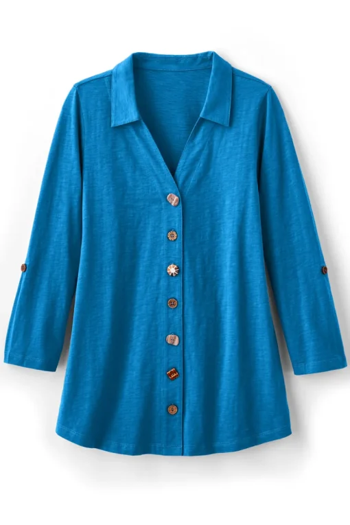 Outlet Soft Surroundings Danielle 3/4 Sleeve Tunic