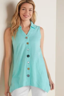 Fashion Soft Surroundings Danielle Button Tank