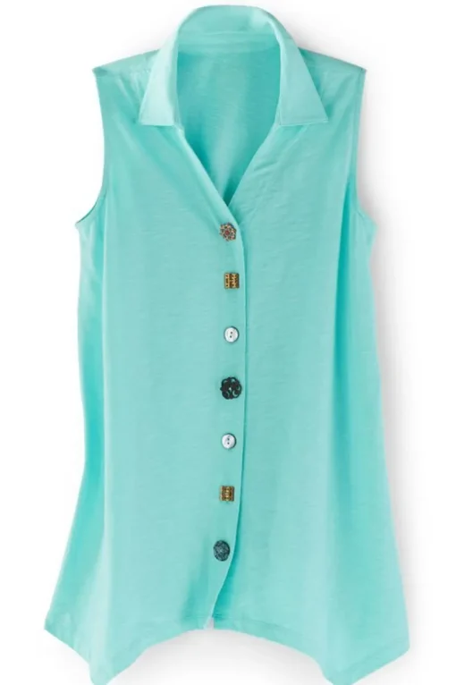 Fashion Soft Surroundings Danielle Button Tank