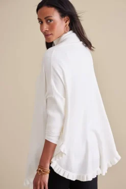 Sale Soft Surroundings Draped Ruffle Cardigan