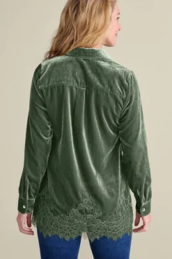 Best Soft Surroundings Eden Velvet and Lace Shirt
