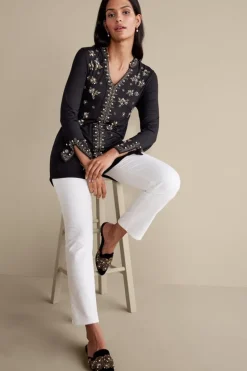 Hot Soft Surroundings Festa Tunic Black