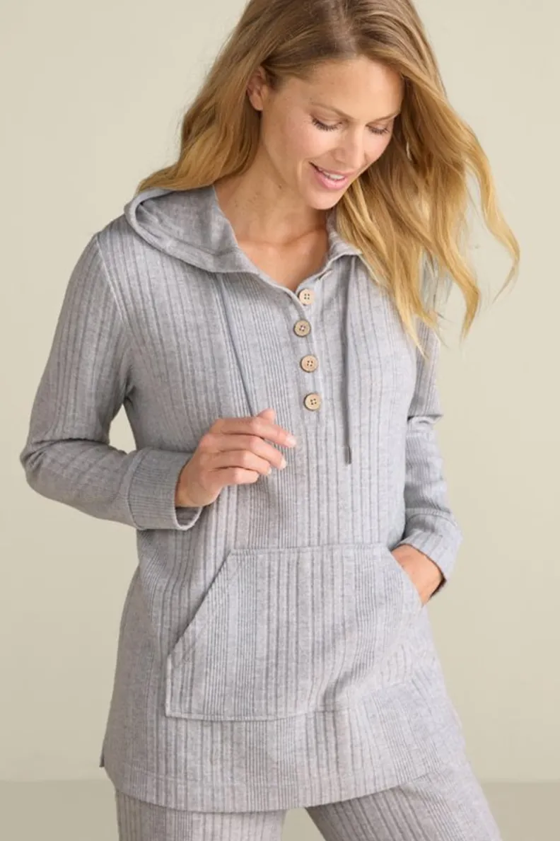 Online Soft Surroundings Loungy Lover Hoodie HeatherGrey