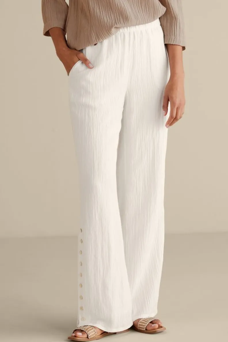 Fashion Soft Surroundings Oceo Gauze Wide-Leg Pants