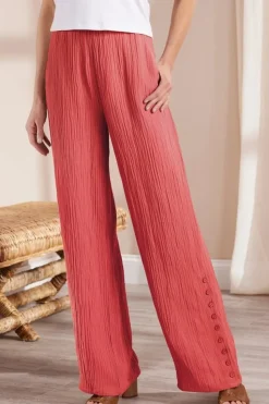 Fashion Soft Surroundings Oceo Gauze Wide-Leg Pants