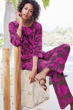 Fashion Soft Surroundings Oceo Gauze Wide-Leg Pants