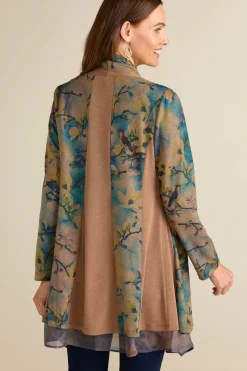 Best Soft Surroundings Tea Gardens Topper Brown/Teal