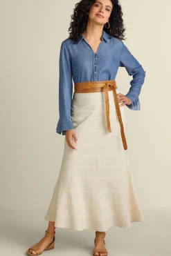 Best Soft Surroundings Terah Maxi Skirt AntiqueWhite